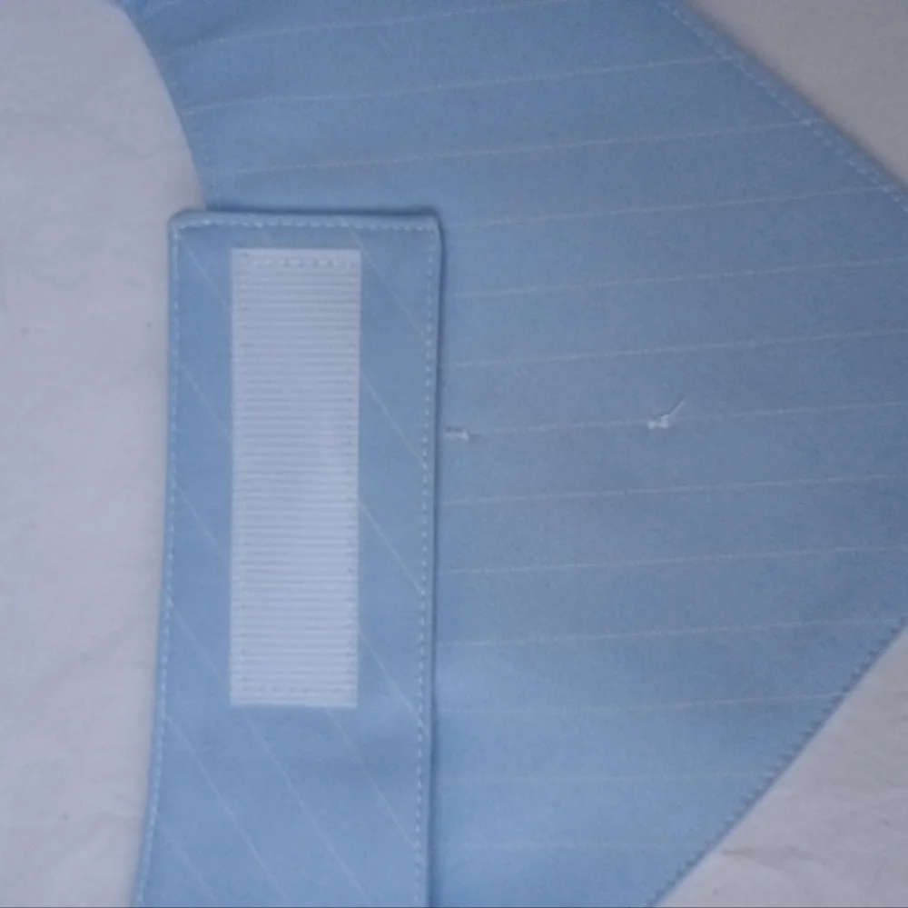 MOAIYU Light Blue Tuxedo Dog Bandana Collar Wedding Formal Medium Large